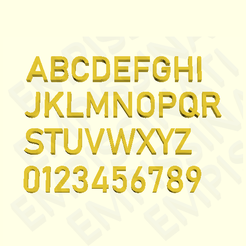 uppercase_image.png BAHNSCHRIFT - 3D LETTERS, NUMBERS AND SYMBOLS
