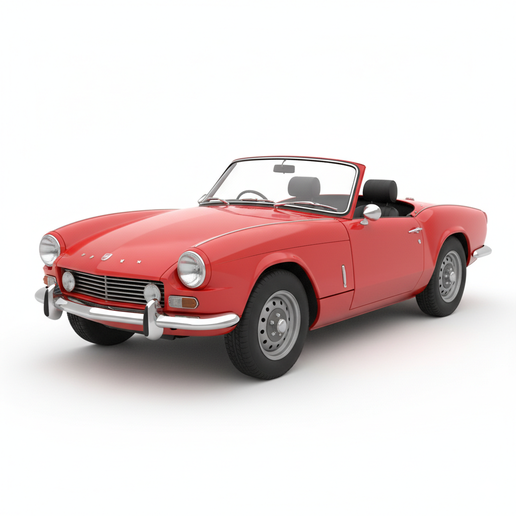 Triumph Spitfire car 3D, hypercar, JDM, diorama, vehicle, sports car, classic car, pickup, car model, SUV, car STL, race car, muscle car, truck, vintage car, garage, supercar, automobile, car, drift car