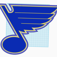 Blues.png St. Louis Blues Logo Wall Art with Keyholes for Screw Mounting - 22cm and 29cm for Ender 3 and CR-10 Sized beds