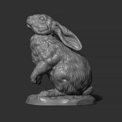 5.jpg Archivo STL La liebre mira hacia arriba・Modelo de impresión 3D para descargar