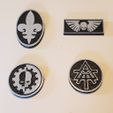 WH-1-4-Raw.jpg Warhammer 40k Faction Symbol Game Piece Tokens 16 WH40k Factions