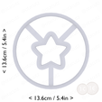 star_donut~5in-cm-inch-top.png Star Donut Cookie Cutter 5in / 12.7cm