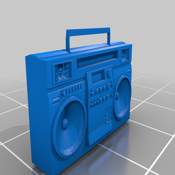 ghettoblaster.png STL file 80s Retro Stereo Ghettoblaster・3D printing model to download