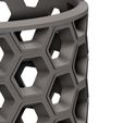 4S.jpg Honeycomb pencil cup - 3d model