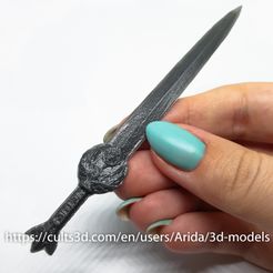 20230901_090852.jpg STL file The elder scrolls: Skyrim weapons - Nightingale Blade・3D print design to download