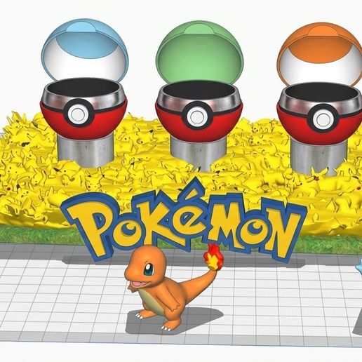 Diorama de Escolha Pokémon Inicial