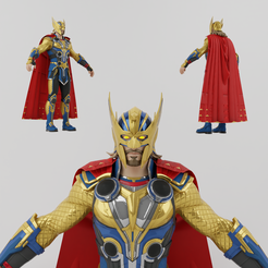 Portada.png OBJ-Datei Thor Love N Thunder Lowpoly Gerüstet・3D-druckbare Vorlage zum herunterladen