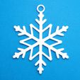 SnowflakeChristmasOrnament4WithJumpring3DPrintPhoto.jpg Christmas Ornaments - 6 Pack Of Snowflakes