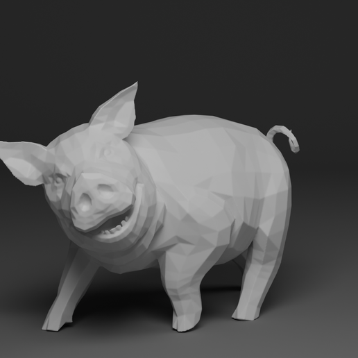 🐖 Low-Poly Pig Pack (8 Dynamic Poses)・ 3D File for 3D printing・Cults
