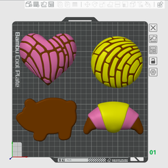 Screenshot-20.png Fichier STL Pain sucré Concha mexicaine et biscuit au cochon・Modèle pour impression 3D à télécharger