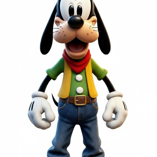 Gufi Action Figure STL - Mickey Mouse Collections 3D Print