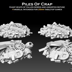 piles-probable-promo-texted.jpg Free OBJ file Piles Of Crap・3D printing template to download, SharedogMiniatures