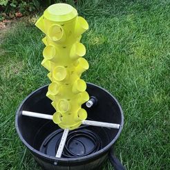 20220908_122548_HDR.jpg 3D-Datei 100mm Hydroponics Turm modular 2" Netz Töpfe・3D-druckbare Vorlage zum herunterladen