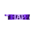 Happy keychain V1.stl Text Flip - Happy (3 STLs)