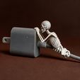 sk.jpeg Skeleton Cable Buddy – Articulated 3D Printed Cable Protector