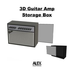 3D-Guitar-Amp.jpg Fichier STL Boîte de rangement 3D pour ampli de guitare・Modèle à imprimer en 3D à télécharger, alexaldridge