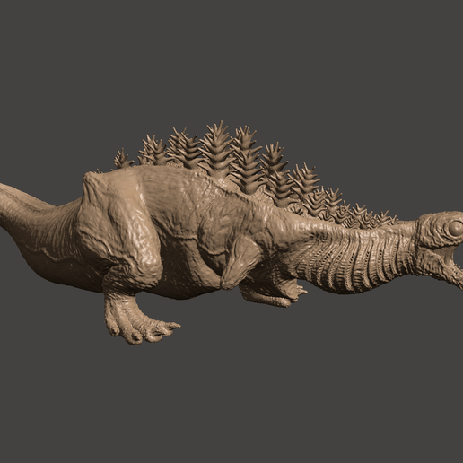 1a.png KAMATA KUN SHIN GODZILLA 2nd Form Kaiju - Ultra Detailed STL hi-poly model for 3D printing