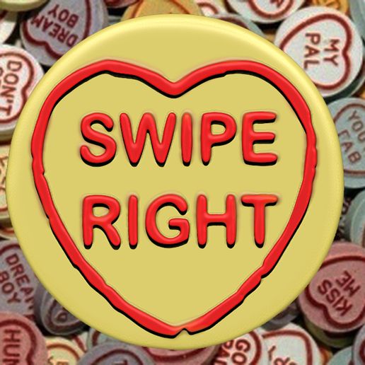 Giant love heart sweet - Swipe Right 3D model