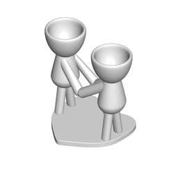 Enamorados_N4_Blanco_1.png Free STL file N° 4 VASE FLOWERPOT ROBERT IN LOVE・3D printing template to download