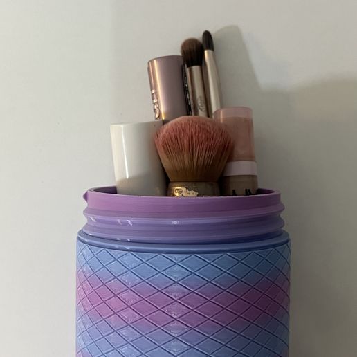 Upright Cylindrical Makeup Organizer Box (Bathroom Edition)