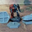 PXL_20230910_070105343.PORTRAIT.jpg Magnetic Battletech Hex Bases with Hazard Stripes - Presupported