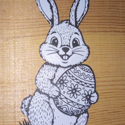 🐣 [bunny with egg 2] | Minimalist Easter Decor ED-002