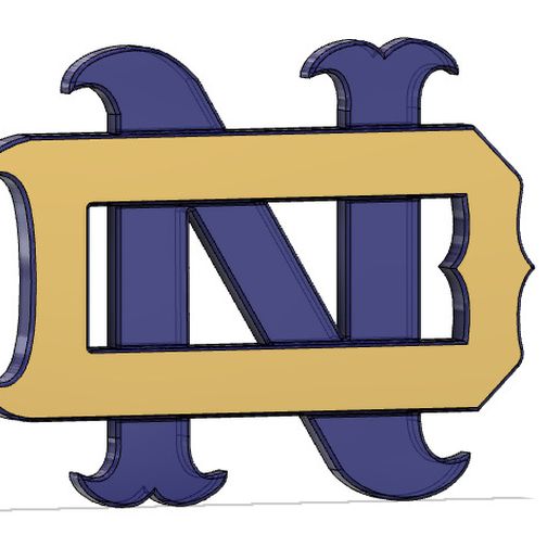 Notre Dame Logo 3D model