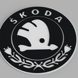 1.png Skoda Auto logo Coasters