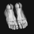 1.png 2 parts | BJD Doll Feet STL | 3D Printable Ball Jointed Doll Parts | Custom Doll 的关节脚