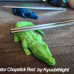 e3ed03eb-e494-44d4-b98b-4463b186e638.png Free 3D file Gator Chopstick Rest・3D printer model to download