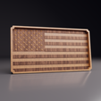 0002.png USA Flag Tray - CNC Files For Wood, 3D STL Model