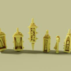 reliquaries.png STL-Datei Grimdark Charm Braclet kostenlos・3D-Druck-Modell zum herunterladen