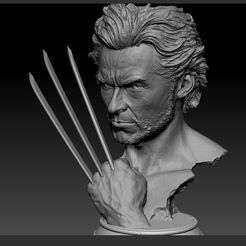 Sin-título.jpg OBJ file Wolverine Logan Bust・3D printable model to download