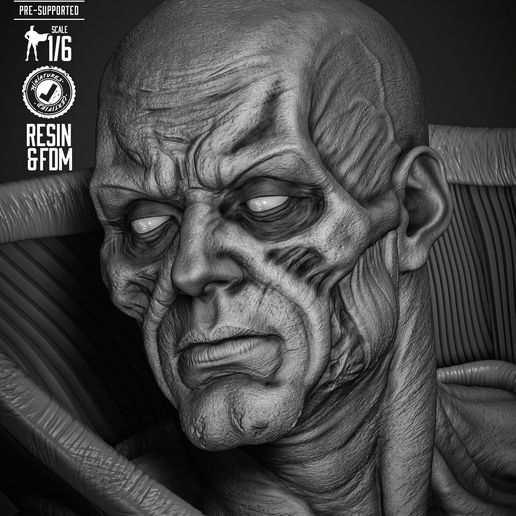 dead man face drawing