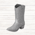 Screenshot-2026-02-17-at-2.41.17 PM.png Floral Cowgirl Boot Holder STL File – 3D Printable Western Decor Vase