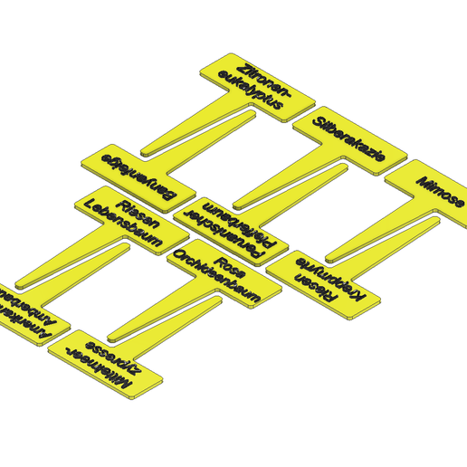 Various bonsai plant plugs - 3D model önizlemesi