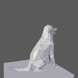wireframe0005.png Statuette of a lowpoly sitting dog