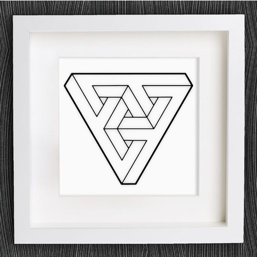 Customizable Optical Illusion Triangle 3D model