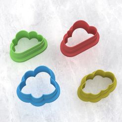 geometrical-shapes-2.jpg STL file POLYMER CLAY CUTTERS - Clouds・3D printable model to download