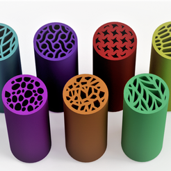 TEX1mejorrecord con logo.png STL file Filter Tips - Pack Textures (Reusable Nozzles) - Weed Filters・3D printable model to download