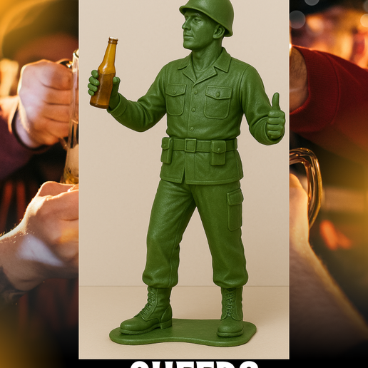 Timmee Plastic Green Toy Army Men Vintage Tim-Mee Toys Green