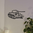 T-34-855.png T-34-85 WW2 TANK | 2D WALL ART