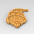 untitled.87.jpg Santa Serving Tray, Cnc Cut 3D Model File For CNC Router Engraver, Plate Carving Machine, Relief, serving tray Artcam, Aspire, VCarve, Cutt3D