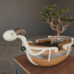 RenderFINAL1.png The Going Merry: 3D-Printed Plant Pot Project