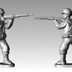 USSoldiersWWIIP42.jpg Fichier STL gratuit Corps américain P4 de la seconde guerre mondiale・Idée pour impression 3D à télécharger