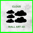 WALL ART 2D CLOUDS KIDS ROOM WALL ART 2D