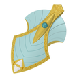 Elven-Shieldtt.png Sea Elf Shell kite Shield | Fantasy Elven Prop | D and D Themed Item | By CC3D