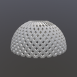 04.png Decorative Lattice Lampshade – Geometric Dome Light Shade 3D Model for an E27 base