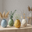 9.png Poly Egg Vase STL – Low Poly Geometric Flower Vase | Modern Easter Decor | Minimalist Home Accent