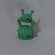 Green-Alien-Sloth-Knit-texture-crochetd-3D-print-STL-For-FDM-Printer-3.jpg Green Alien Sloth - Knit Texture Crocheted Toy Amigurumi STL For FDM Printer